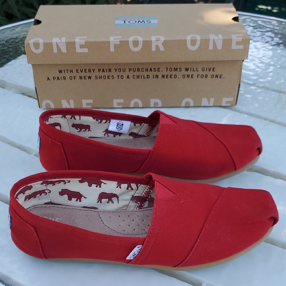 Toms Alpargata Ted Animals Women's Size 10 EUC With Box